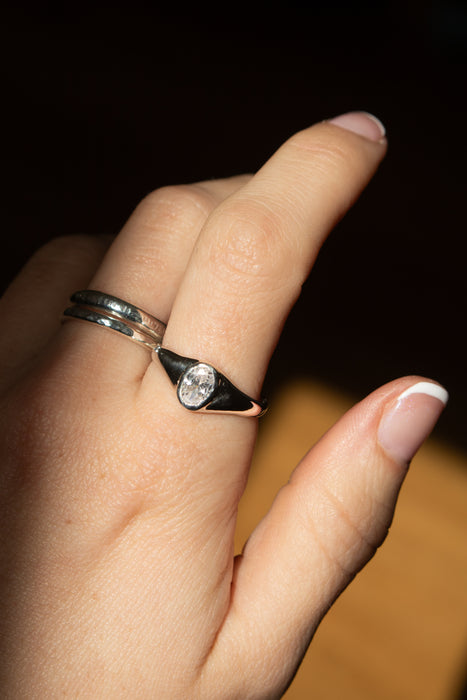 Clear Gemstone Ring