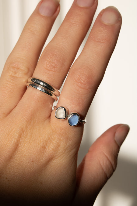 Double Sea Glass Ring image 0
