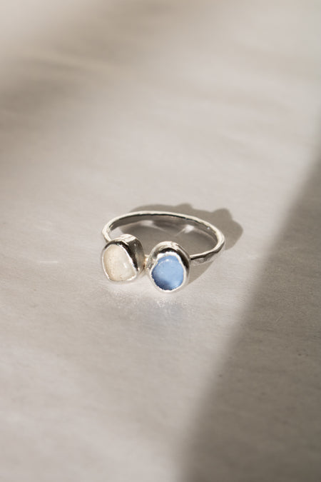Double Sea Glass Ring image 1