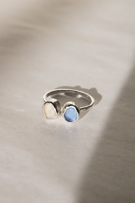 Double Sea Glass Ring image 1
