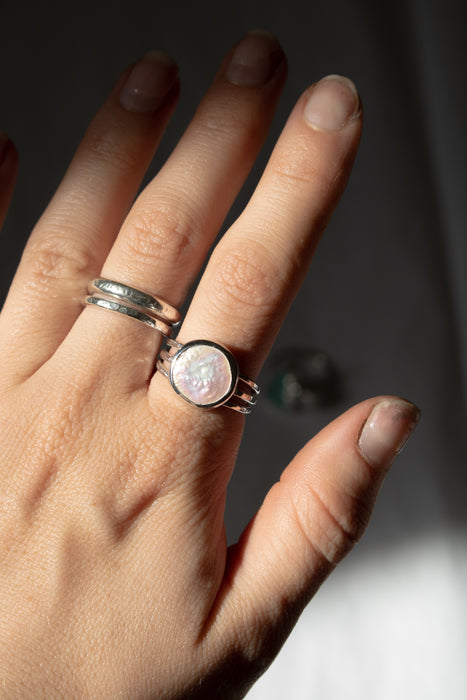 Textured Pearl Ring