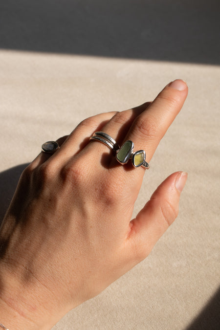 Double Sea Glass Ring image 1