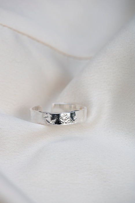 Fish Engraved Ring - Adjustable image 1