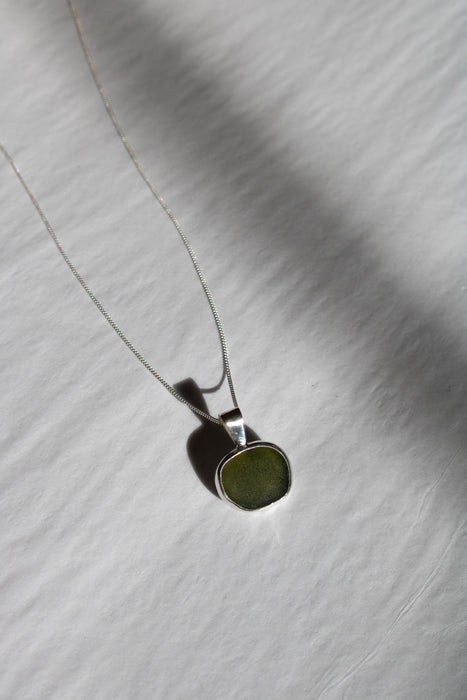 Green Sea Glass Necklace