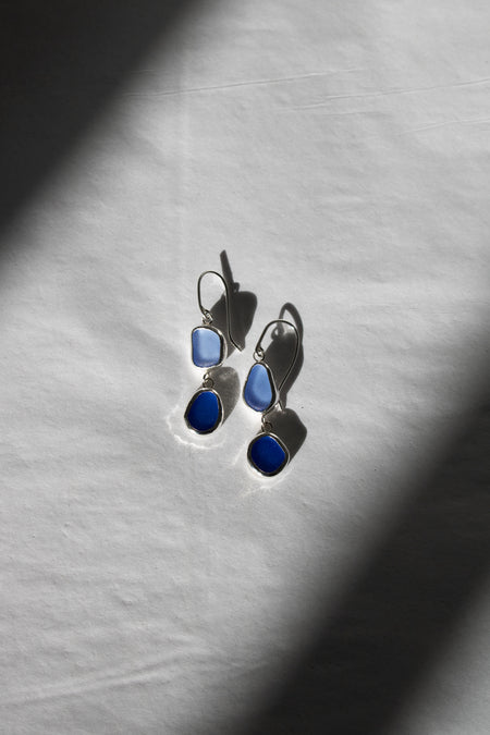 Blue Double Drop Earrings  image 0