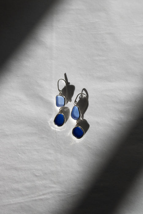 Blue Double Drop Earrings  image 0