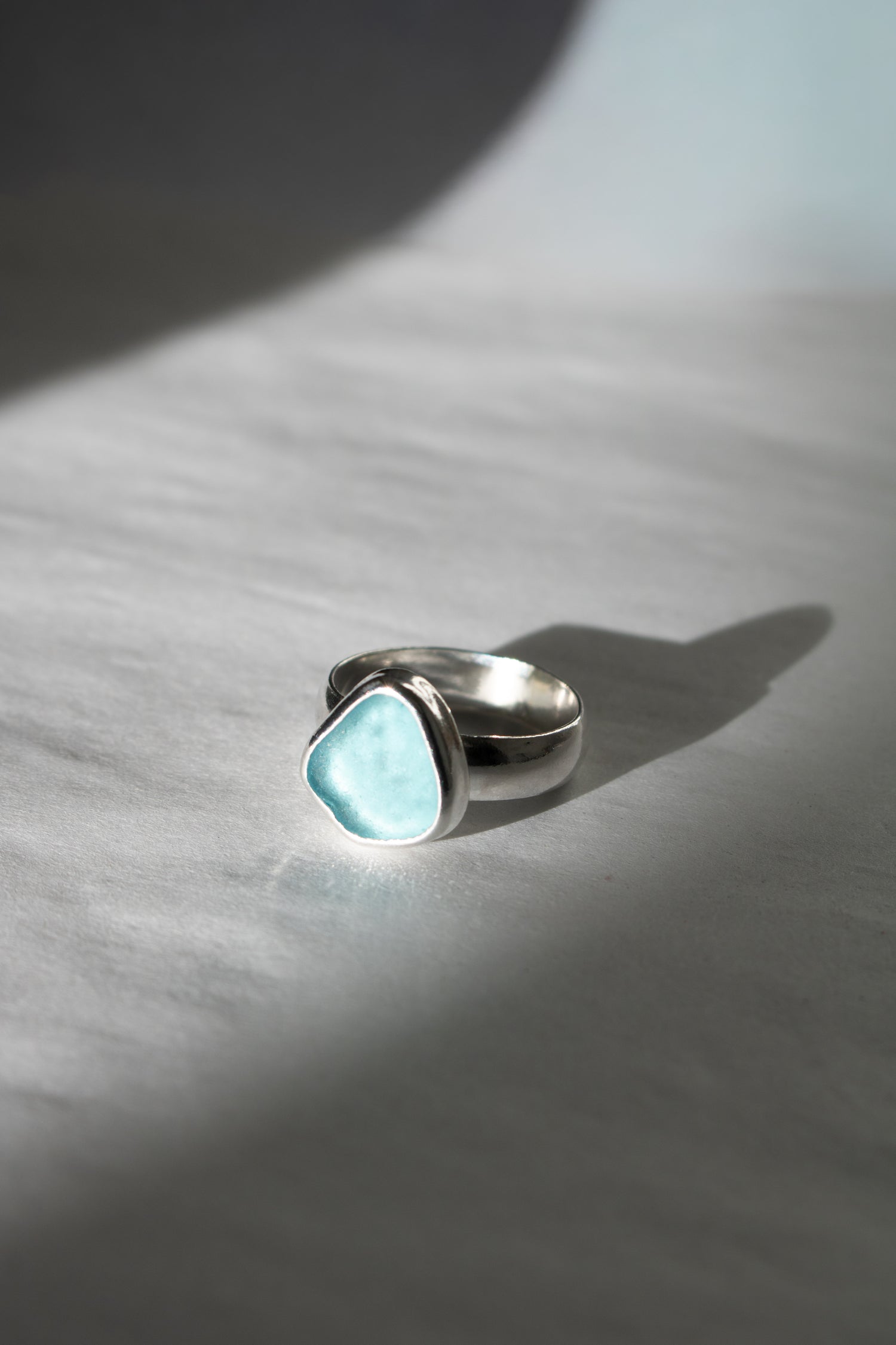 Sea Glass Ring - Size P image 0