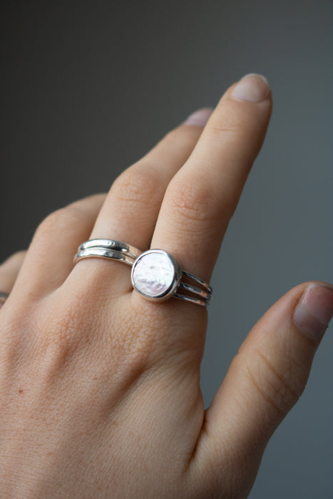 Textured Pearl Ring