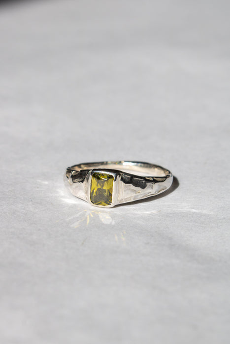Moss Green Textured Ring