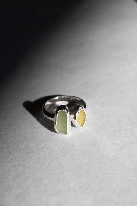 Double Sea Glass Ring image 0