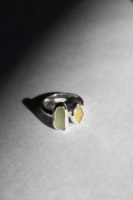 Double Sea Glass Ring image 0