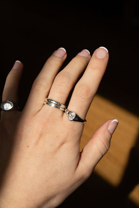 Clear Gemstone Ring