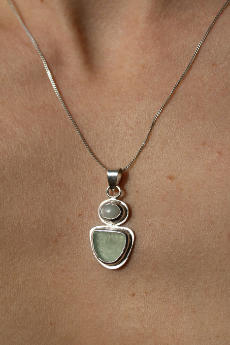 Chunky Pearl & Sea Glass