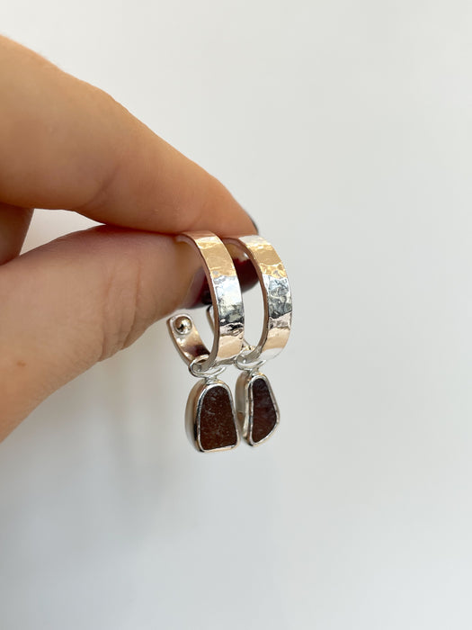 Custom Sea glass hoops
