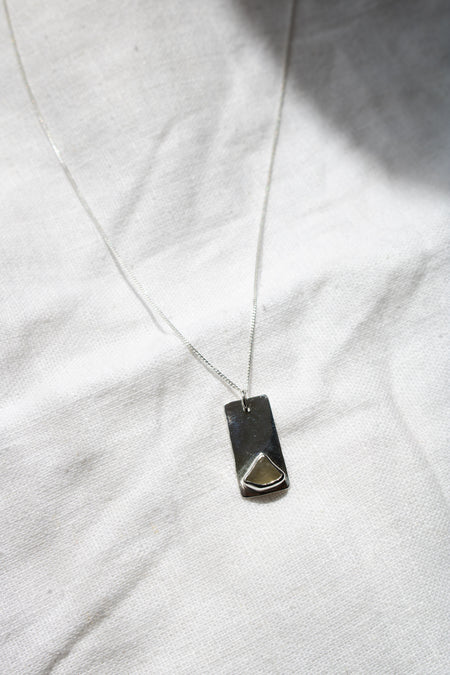 Light Green Sea Glass Pendant image 0