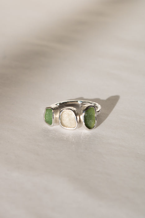 Triple Sea Glass Ring image 1