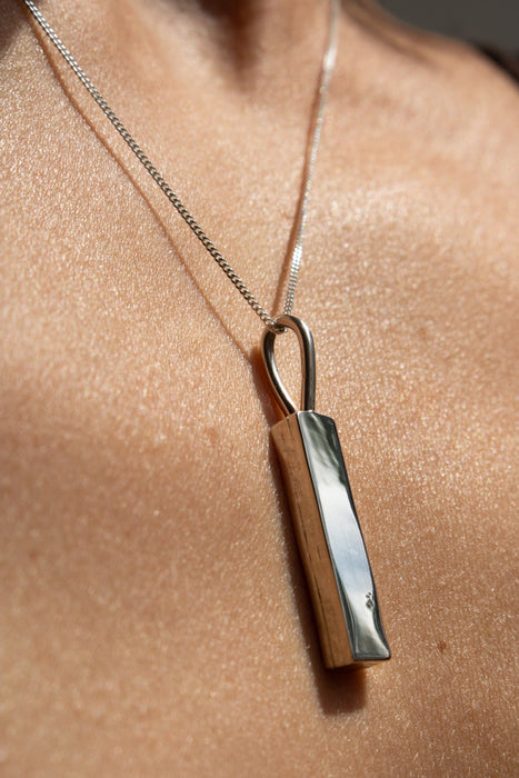 Recycled Bar Necklace  image 4