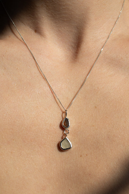Double Sea Glass Necklace  image 1