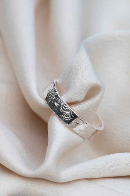 Fish Engraved Ring - Adjustable image 0