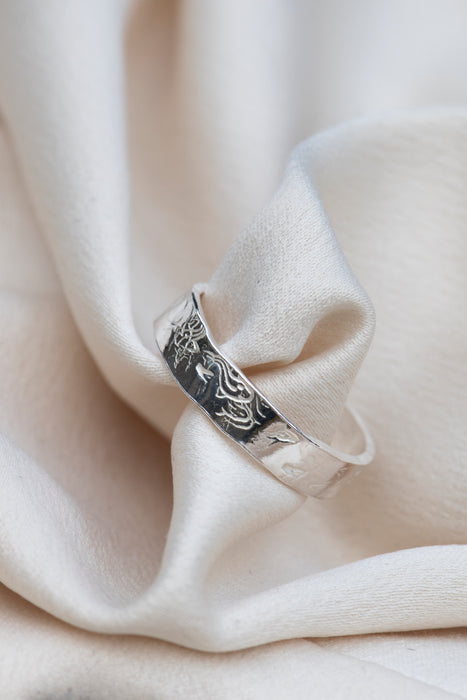 Fish Engraved Ring - Adjustable image 0